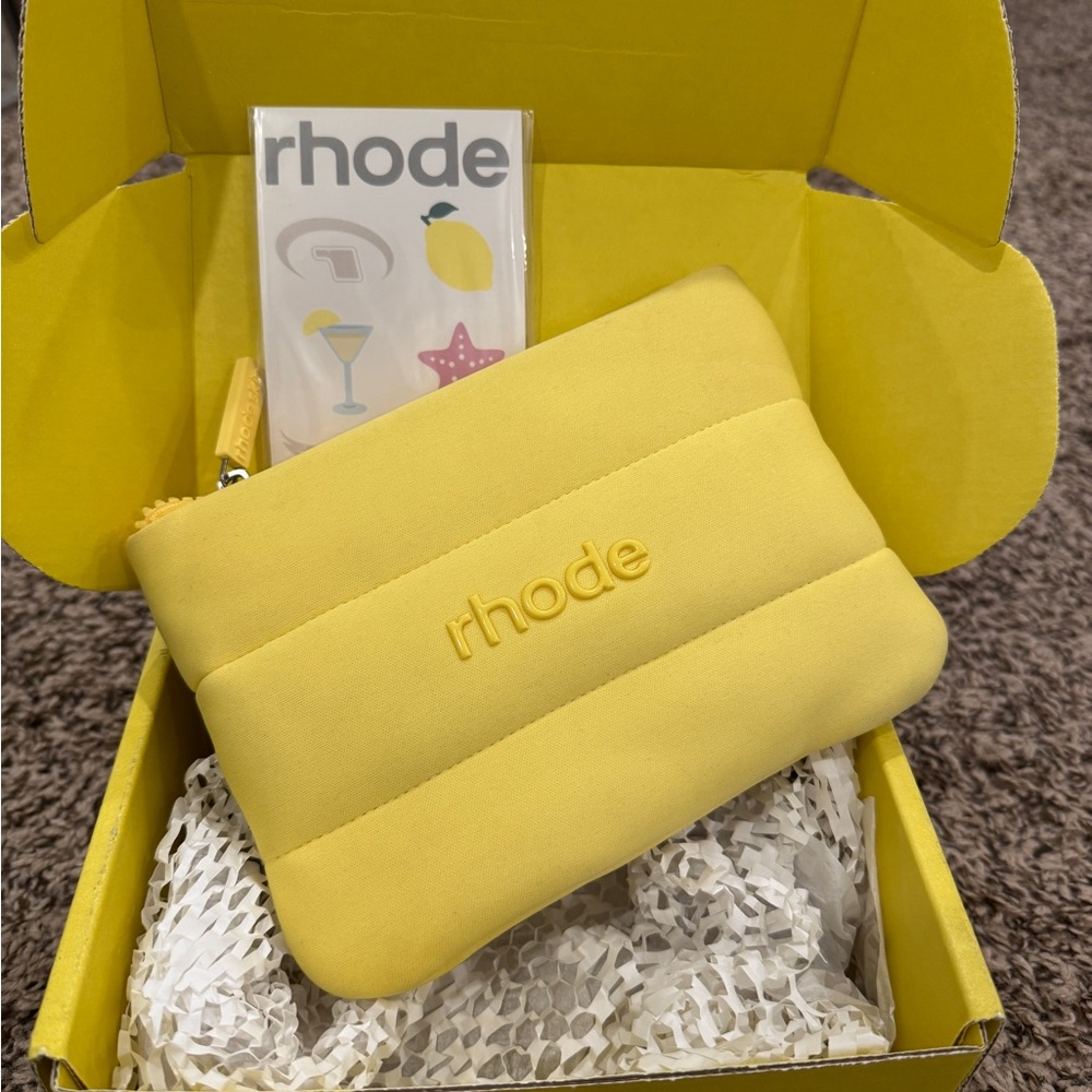 RHODE Yellow limited edition lemontini pouch